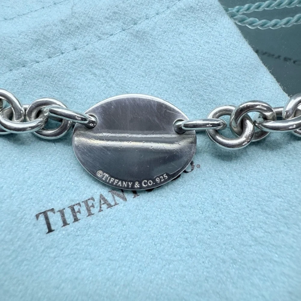 Tiffany & Co. Return to Tiffany Oval Tag Bracelet – 7” Sterling Silver - Picture 4 of 7